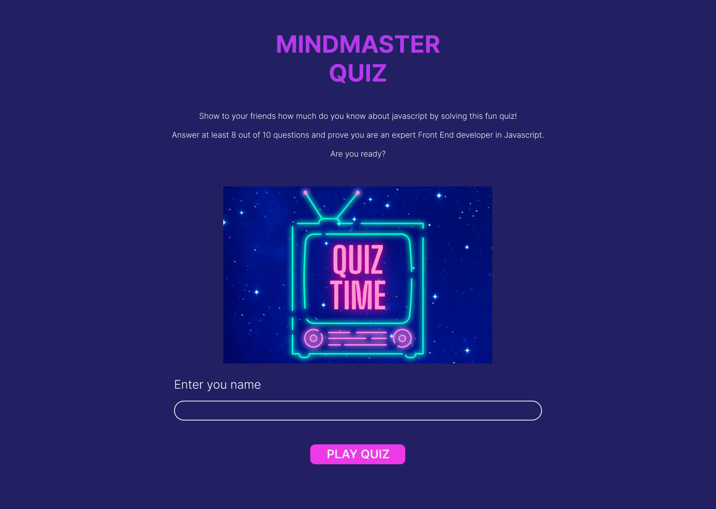 An image of the application MindMaster Quiz